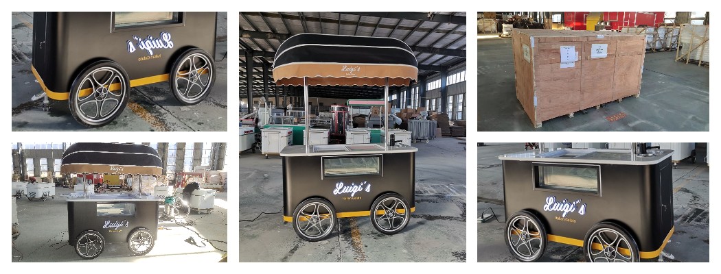 custom ice cream cart for gelato business